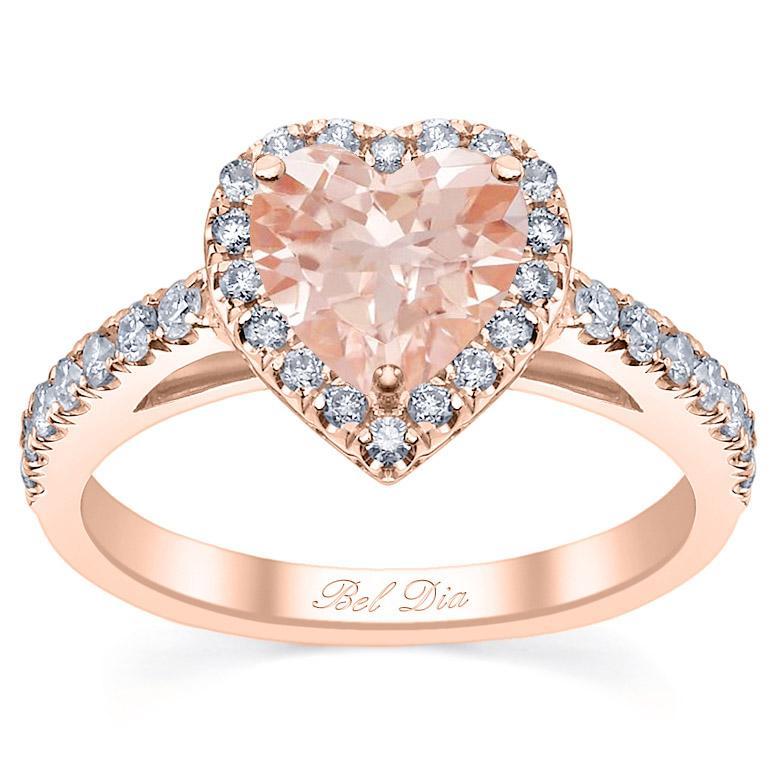 Rose Gold Morganite Heart Shaped Engagement Ring – deBebians