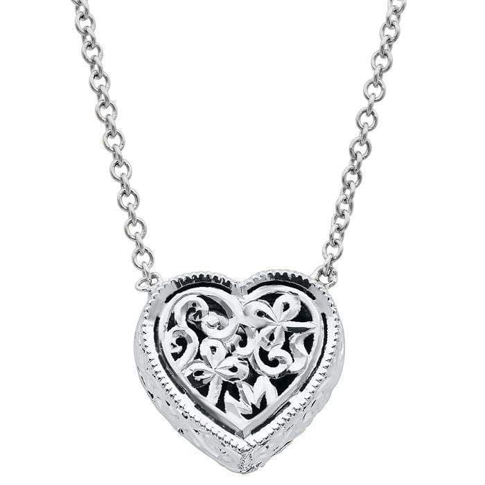 14K Gold Heart Cut Diamond Pendant Halo Necklace – deBebians