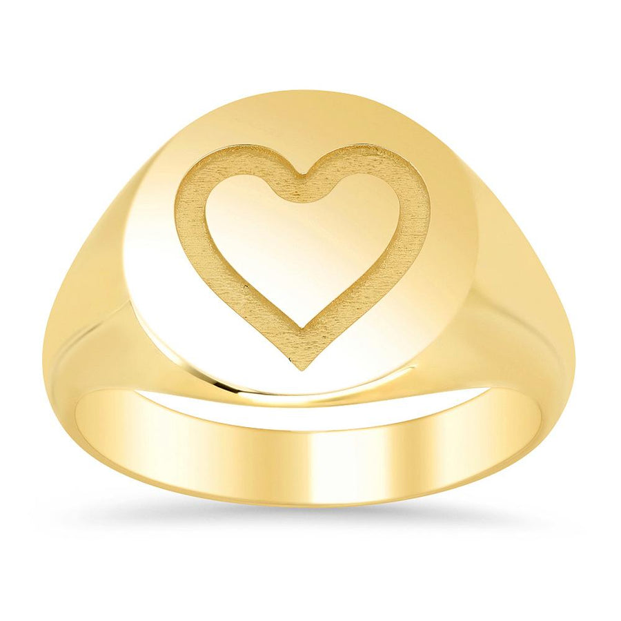 Heart Signet Ring for Men Signet Rings deBebians 
