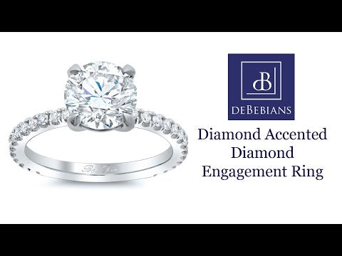 Diamond Accented Diamond Engagement Ring