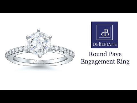 Round Pave Engagement Ring