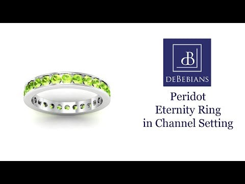 Channel Set Peridot Eternity Ring