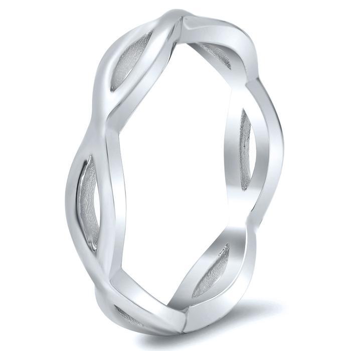 Infinity Twist Ring Plain Wedding Rings deBebians 