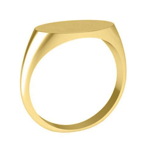 Simple Oval Cheap Signet Ring Gold Signet Rings deBebians 