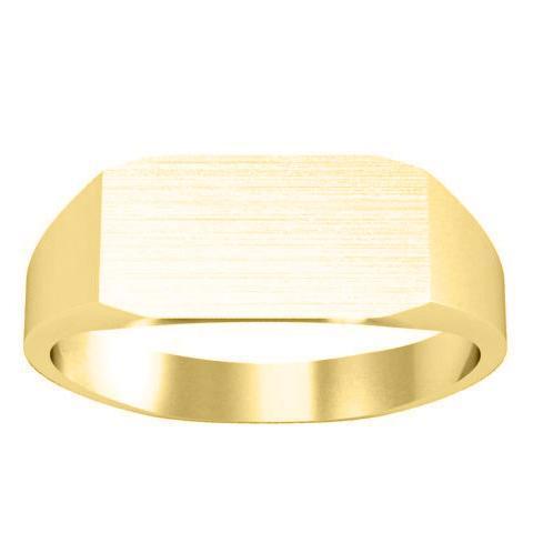 Custom Script Monogram Signet Ring Small / 10K White Gold