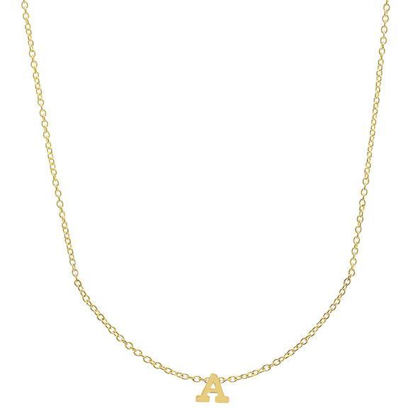 Monogram Letter Gold Pendant Personalized Necklaces deBebians 