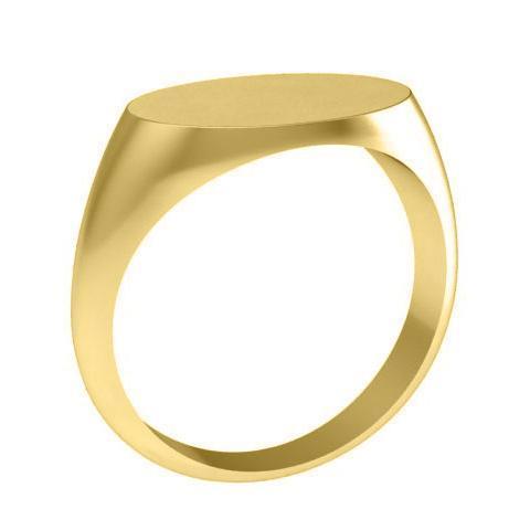 Oval Signet Ring in 14kt Gold Signet Rings deBebians 