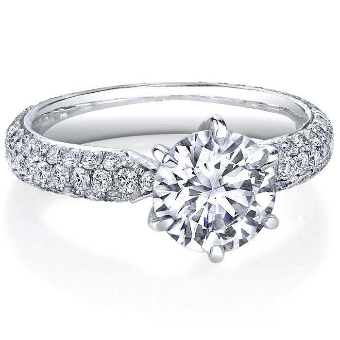 3 row pave diamond ring Clearance