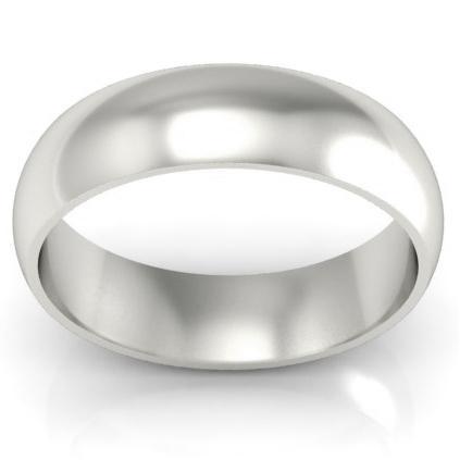 Simple Platinum Ring 6mm Plain Wedding Rings deBebians 