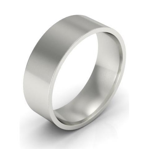 Flat Ring in Platinum for Women 6mm Plain Wedding Rings deBebians 