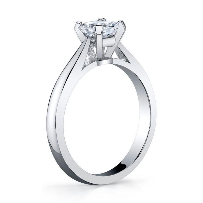 Tapered solitaire store engagement ring