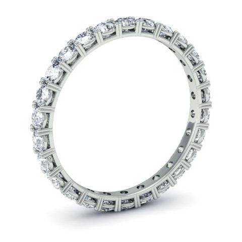 1.00cttw Round Four Prong Lab Created Diamond Eternity Band