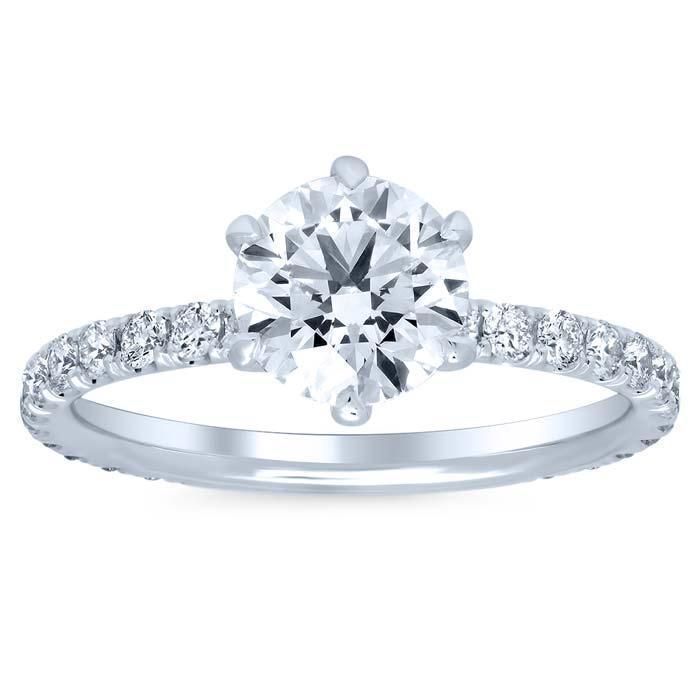 Round Kori Moissanite Pave Engagement Ring – deBebians