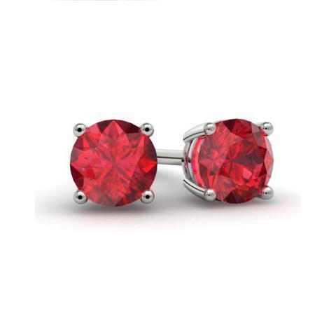 Ruby Stud Earrings Gemstone Stud Earrings deBebians 