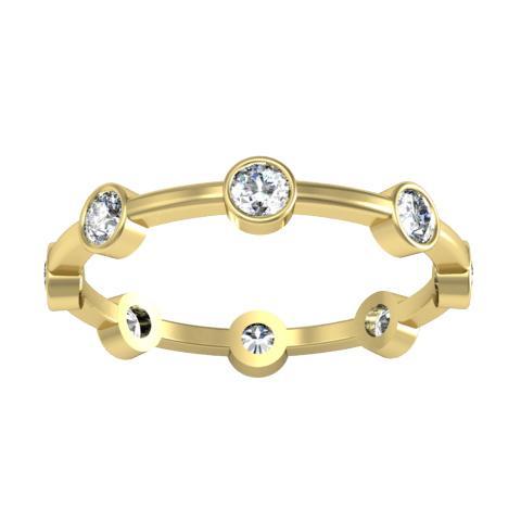 Round Brilliant Cut Bezel Set Diamond Eternity Ring - 0.16 carat Diamond Eternity Rings deBebians 