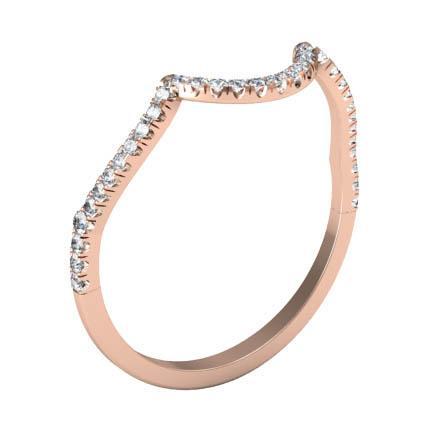 U-Pave Diamond Wedding Ring Half Eternity Rings deBebians 