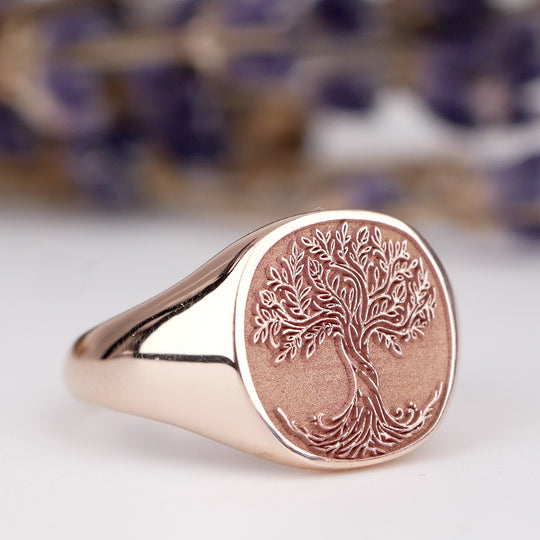 Discover Rose Gold Signet Rings from deBebians