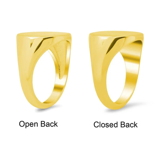 Open Back vs. Solid Back Signet Rings