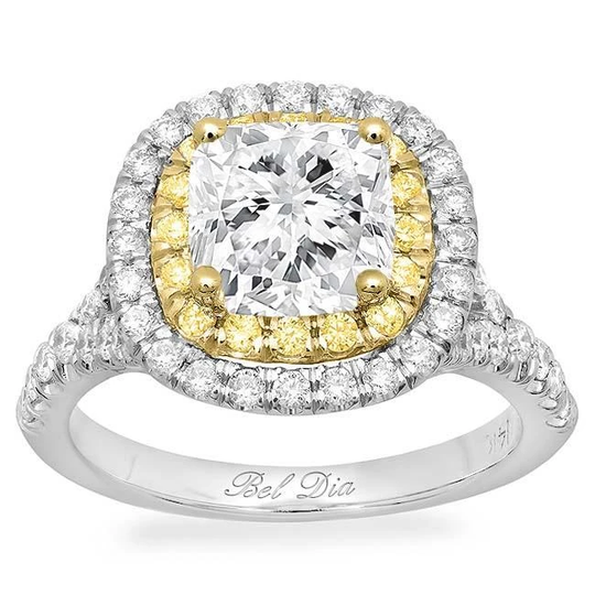 Now Introducing Halo Rings with Yellow Diamonds from Bel Dia