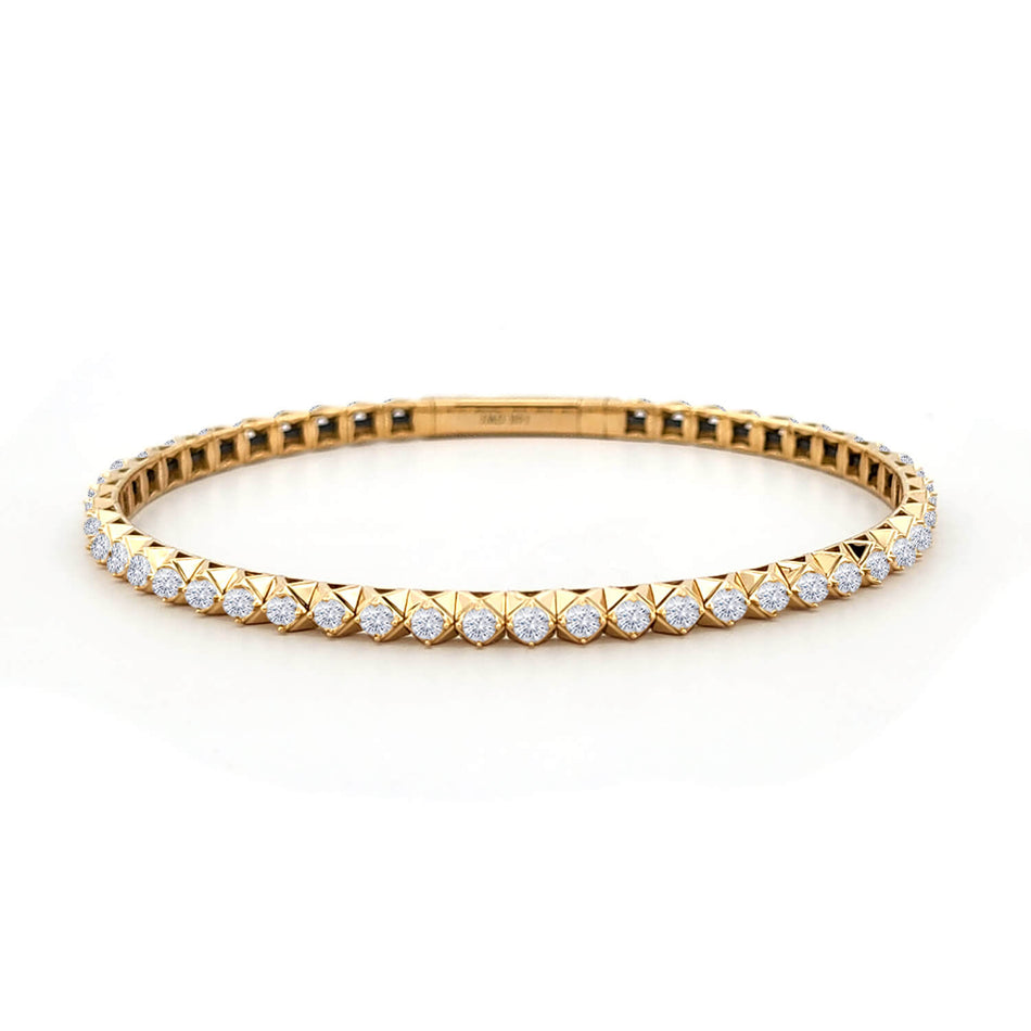 Pyramid Flex Diamond Full Eternity Bangle