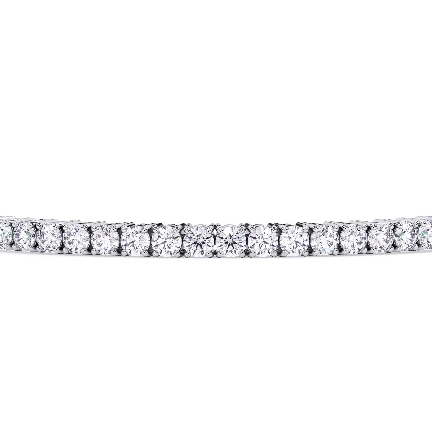 5 Carat Lab Grown Diamond Tennis Bracelet Shown in White Gold