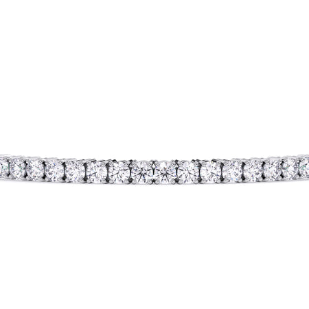 5 Carat Lab Grown Diamond Tennis Bracelet Shown in White Gold