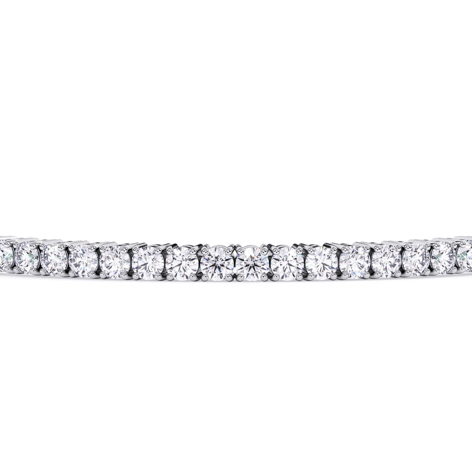 5 Carat Lab Grown Diamond Tennis Bracelet Shown in White Gold