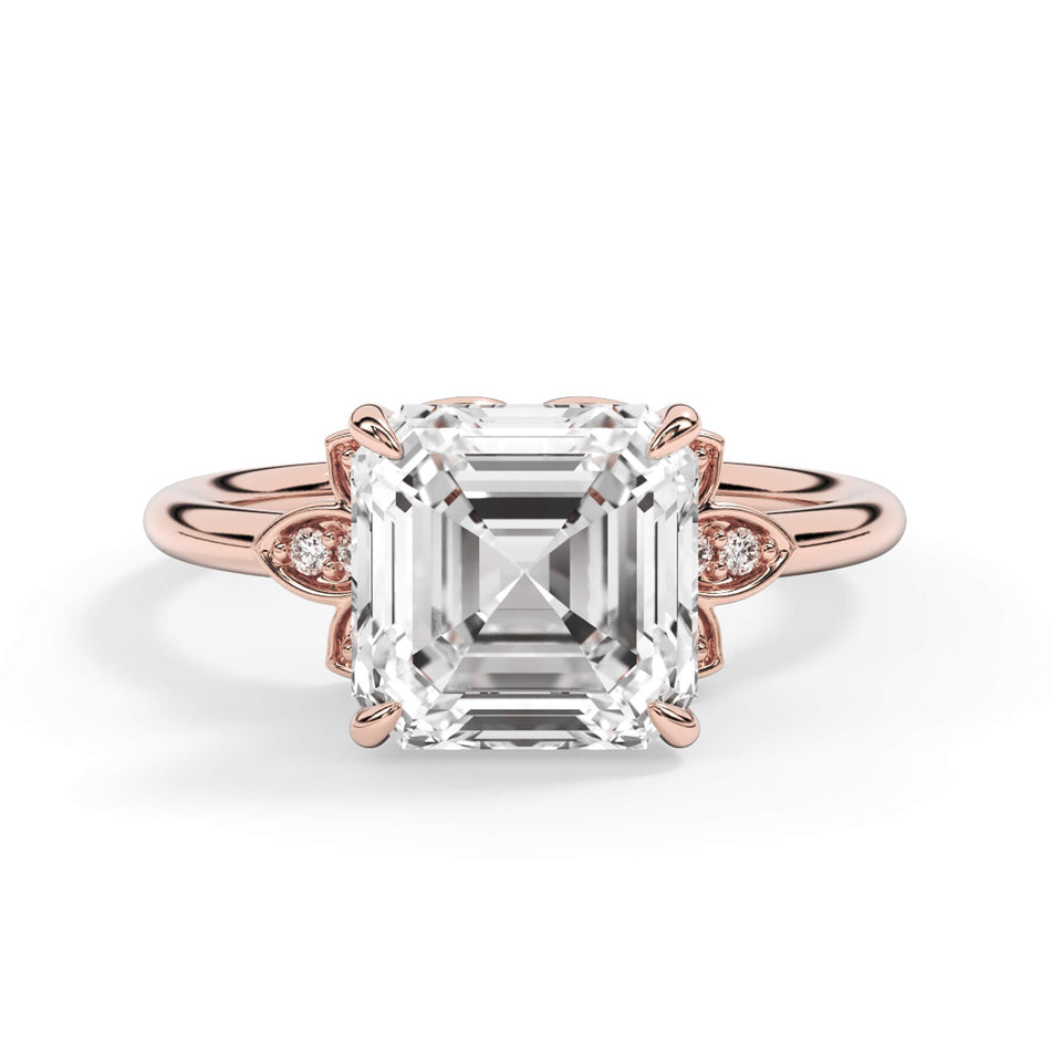 Diamond Petal Engagement Ring