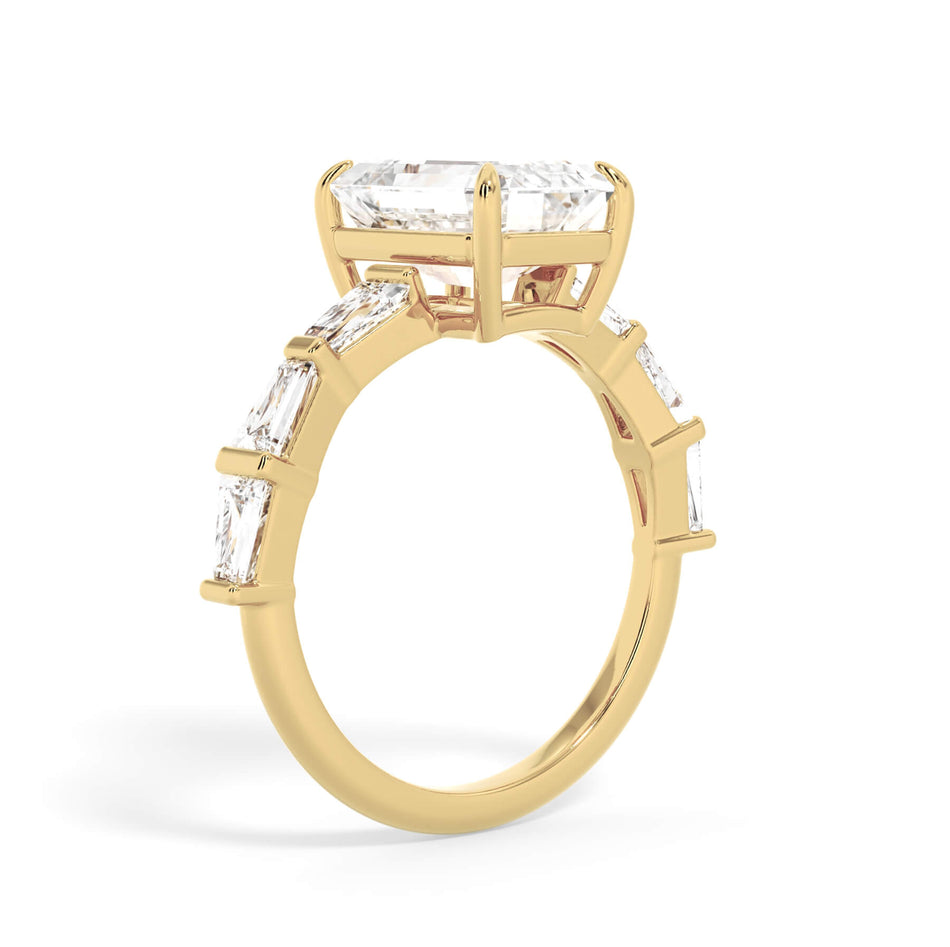 Tapered Baguette Diamond Engagement Ring Setting