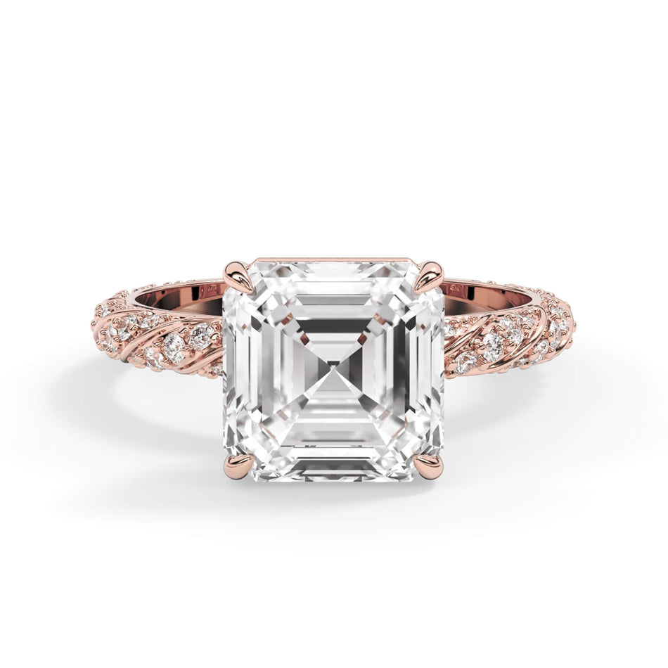 Diamond Twist Engagement Ring Setting