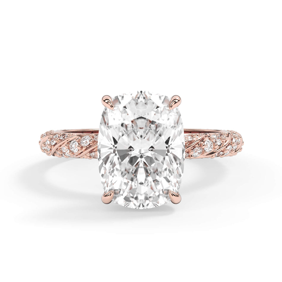 Diamond Twist Engagement Ring Setting