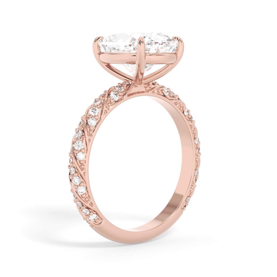 Diamond Twist Engagement Ring Setting