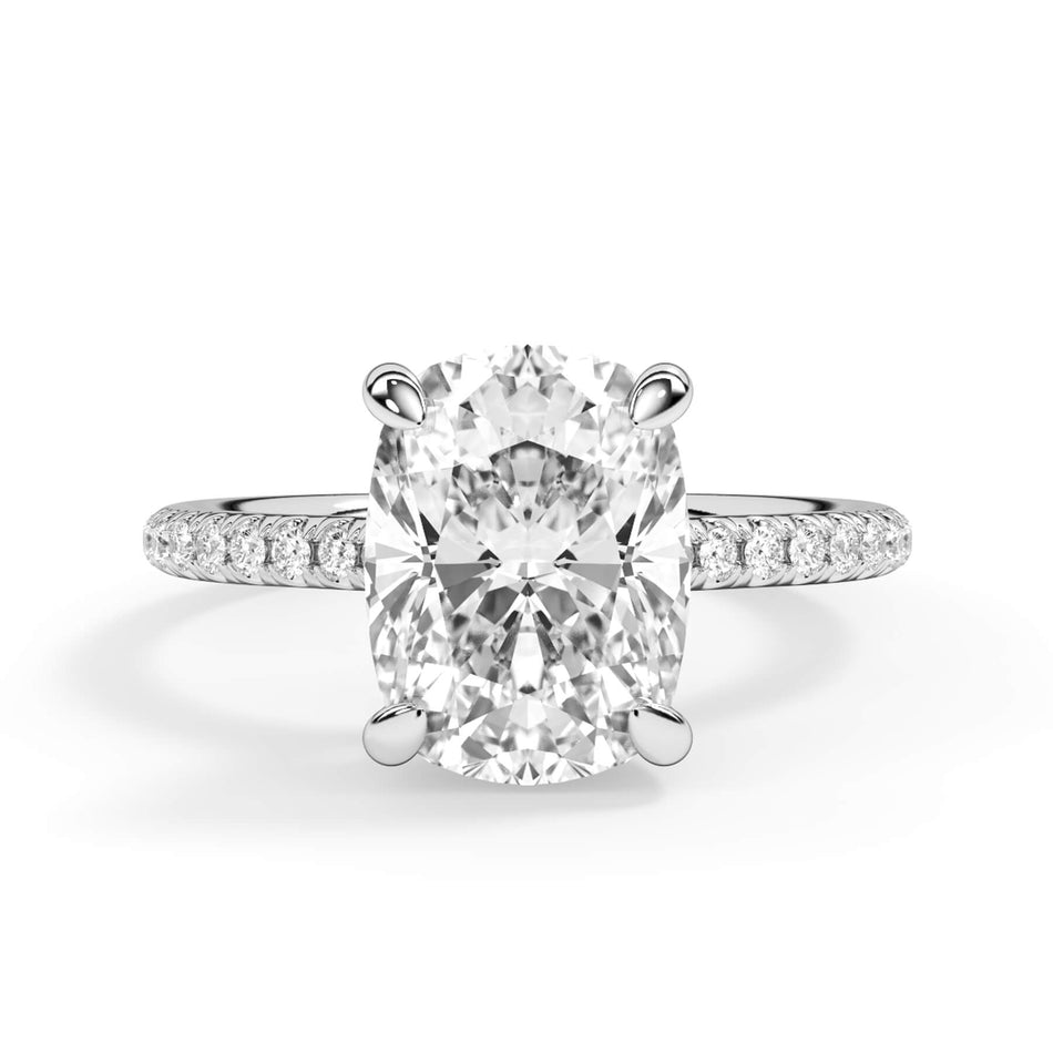 Oval Pave Engagement Ring