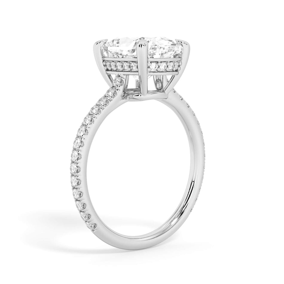 Oval Pave Engagement Ring