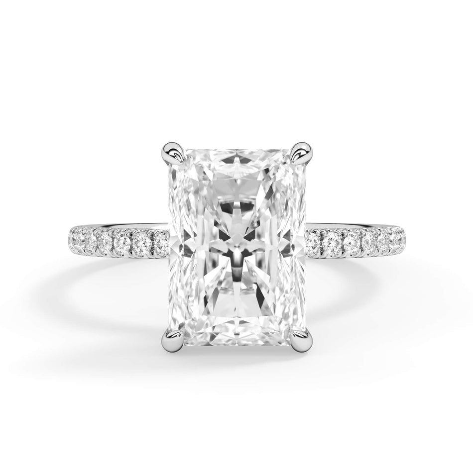 Petite Pave Engagement Ring Setting