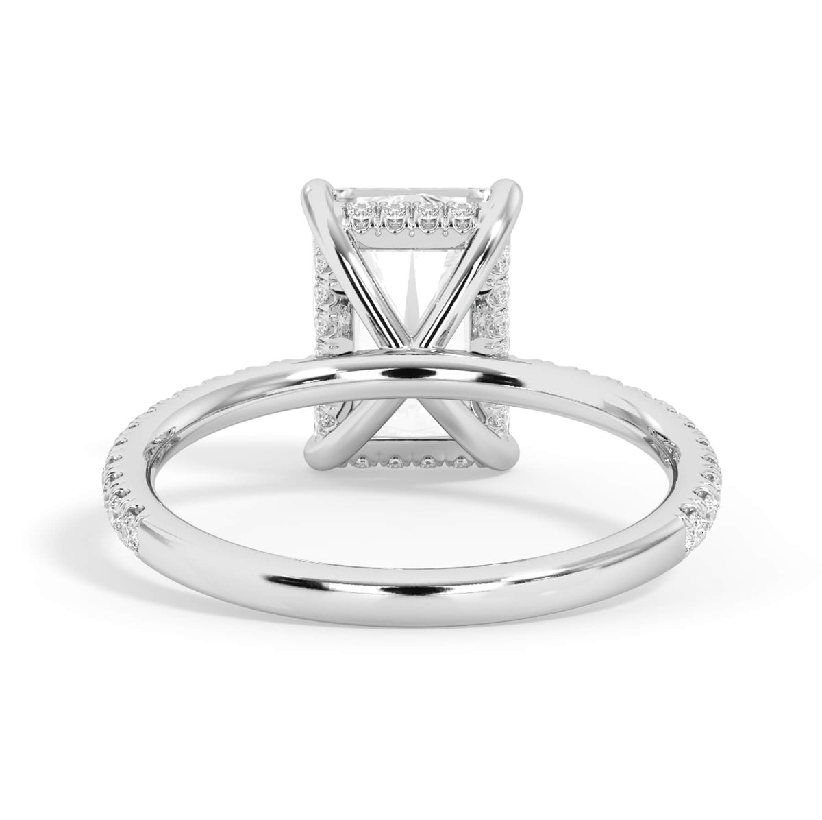 Petite Pave Engagement Ring Setting