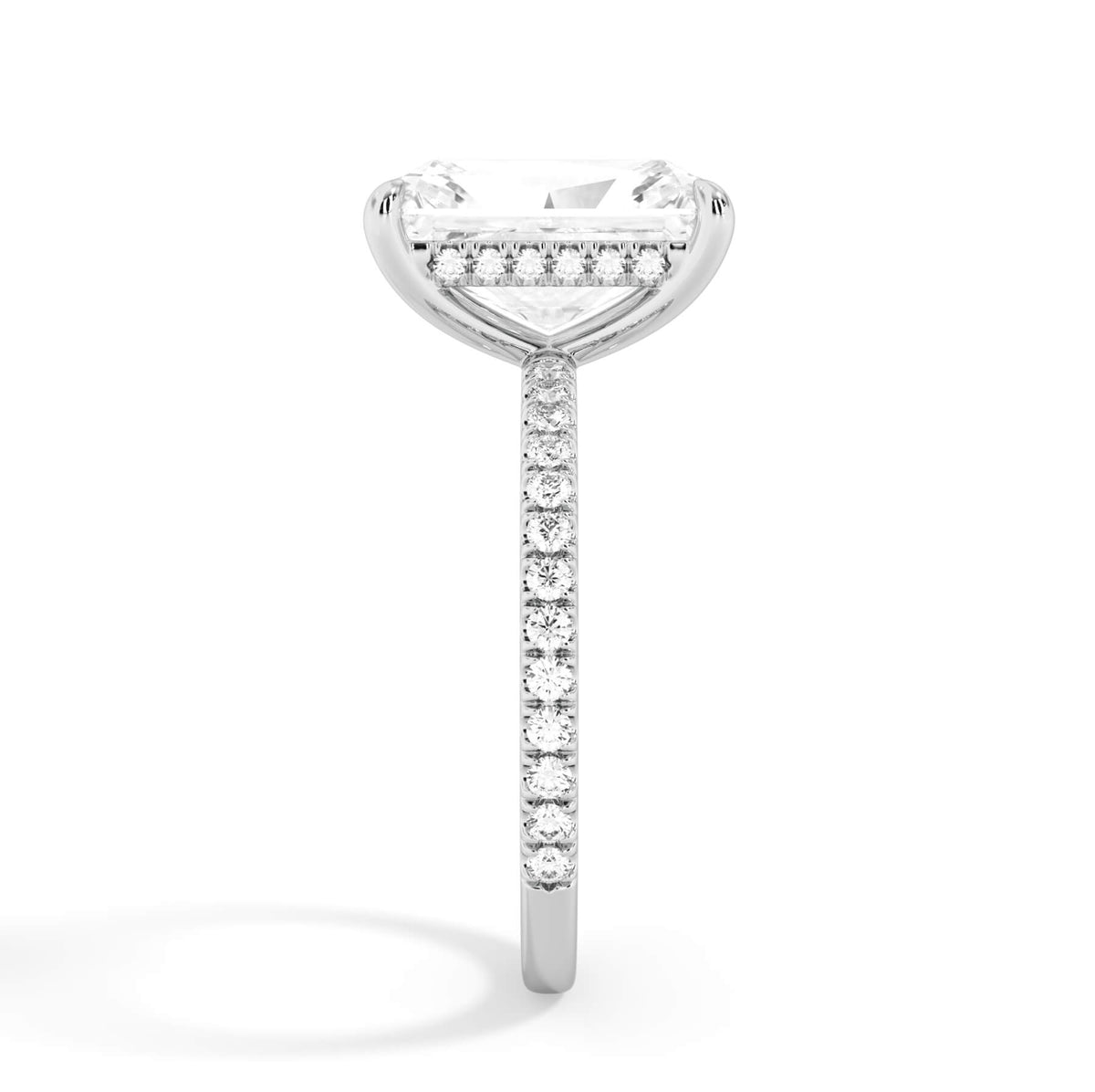 Petite Pave Engagement Ring Setting