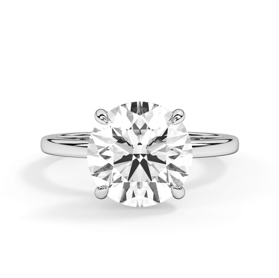 Solitaire Under Halo Engagement Ring Setting