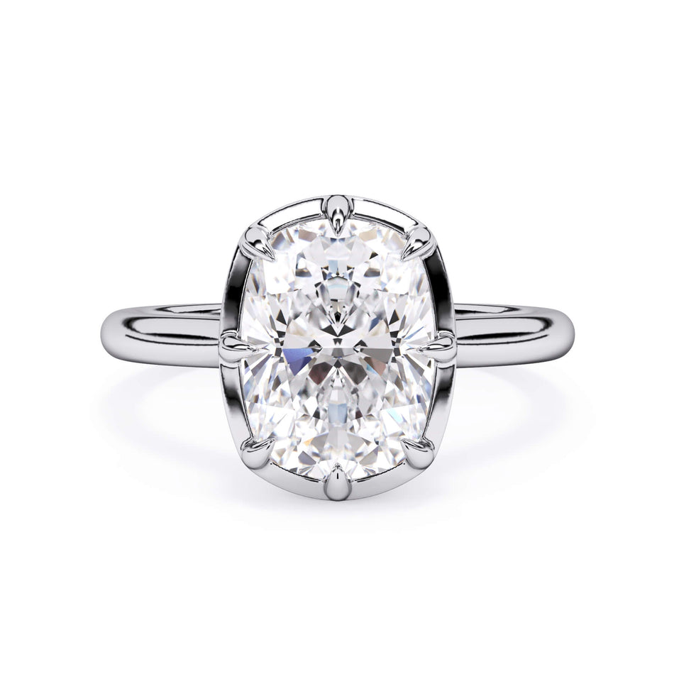 Prong Bezel Solitaire Engagement Ring (HE503)