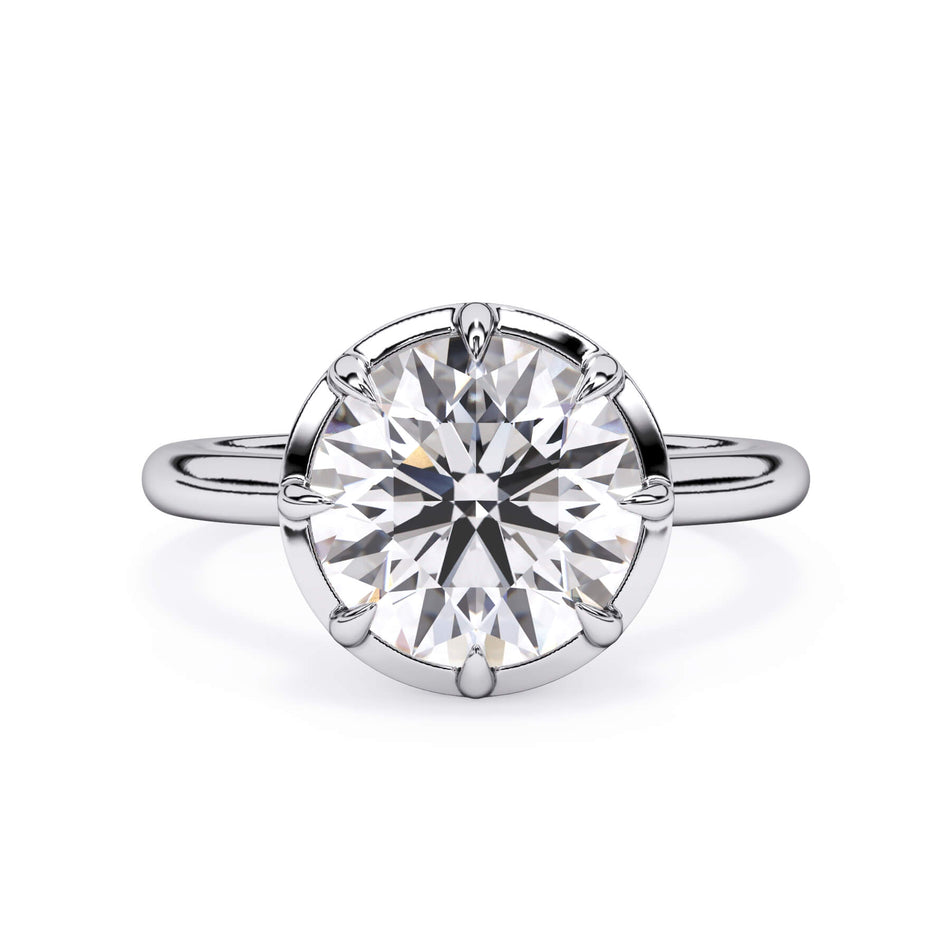 Prong Bezel Solitaire Engagement Ring (HE503)