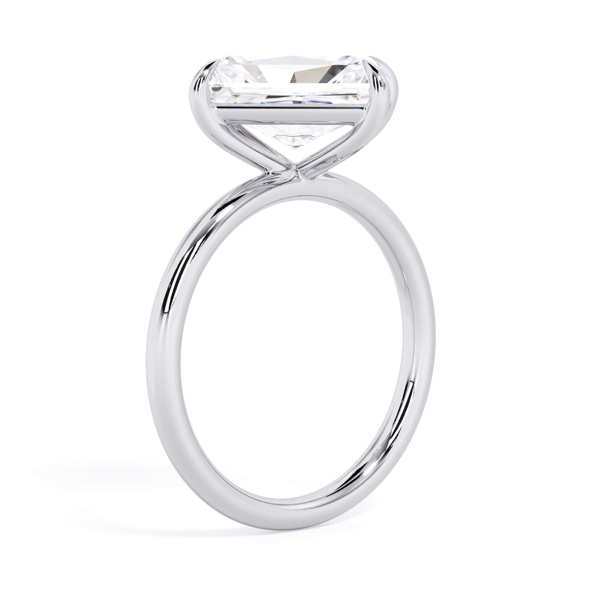 Tilted Head Solitaire Engagement Ring