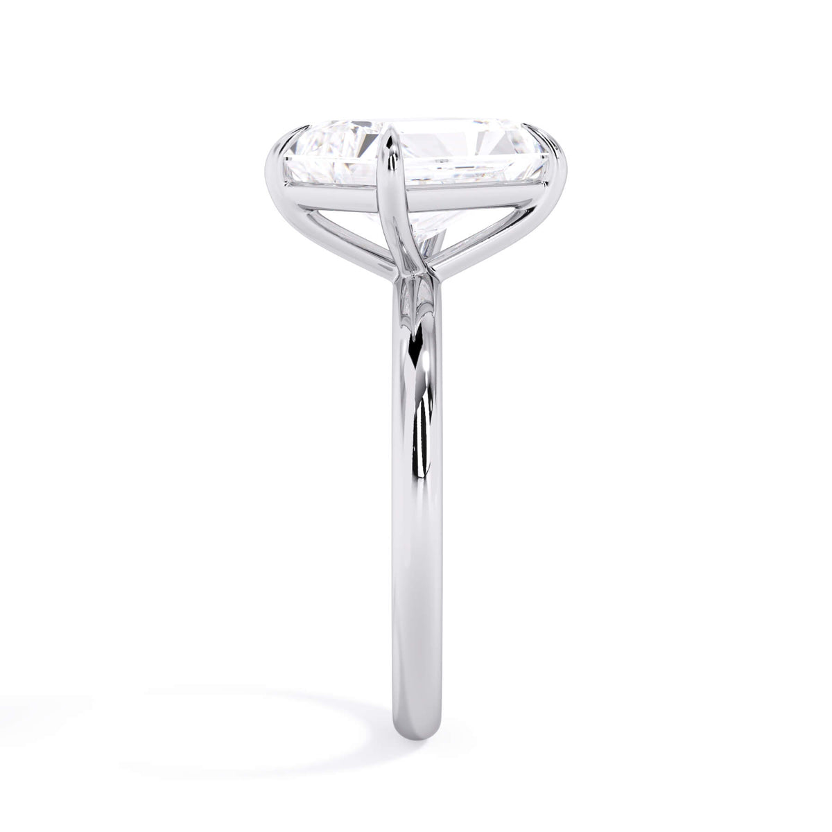Tilted Head Solitaire Engagement Ring