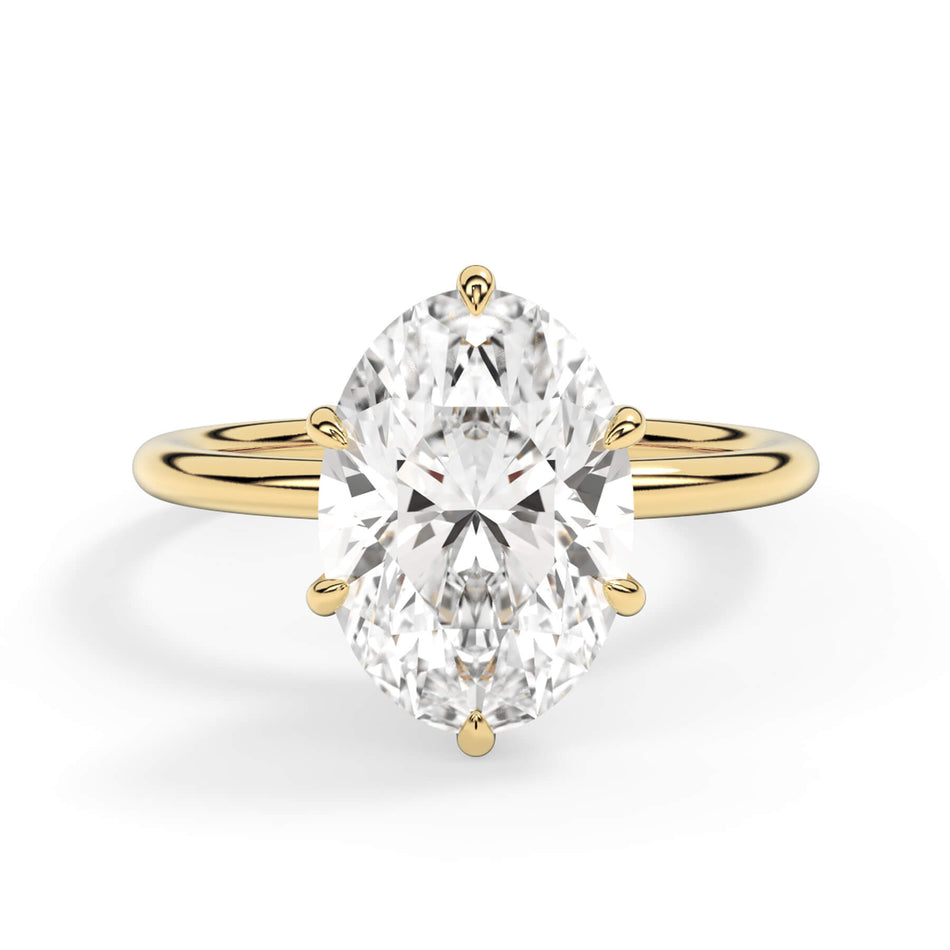 Diamond Petal Prong Engagement Ring Setting