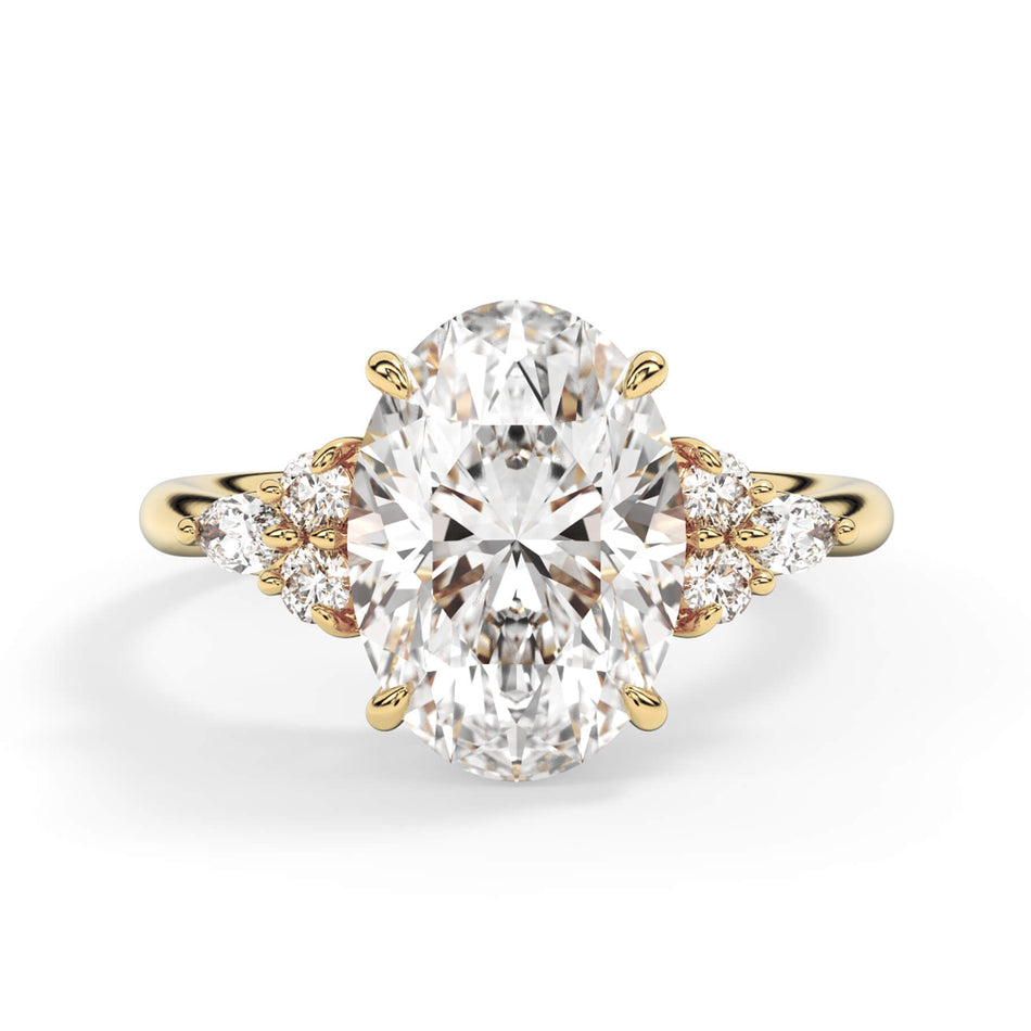 Seven Stone Marquise and Round Engagement Ring Setting