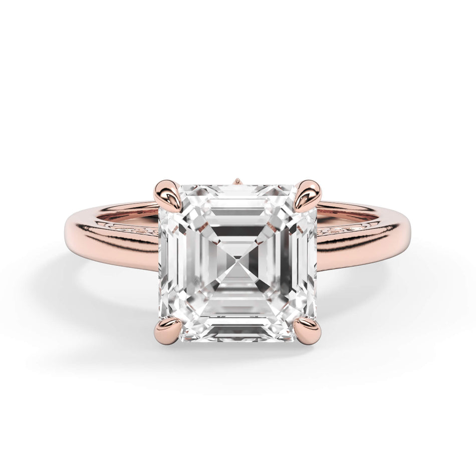 Diamond Accented Gallery Engagement Ring Setting