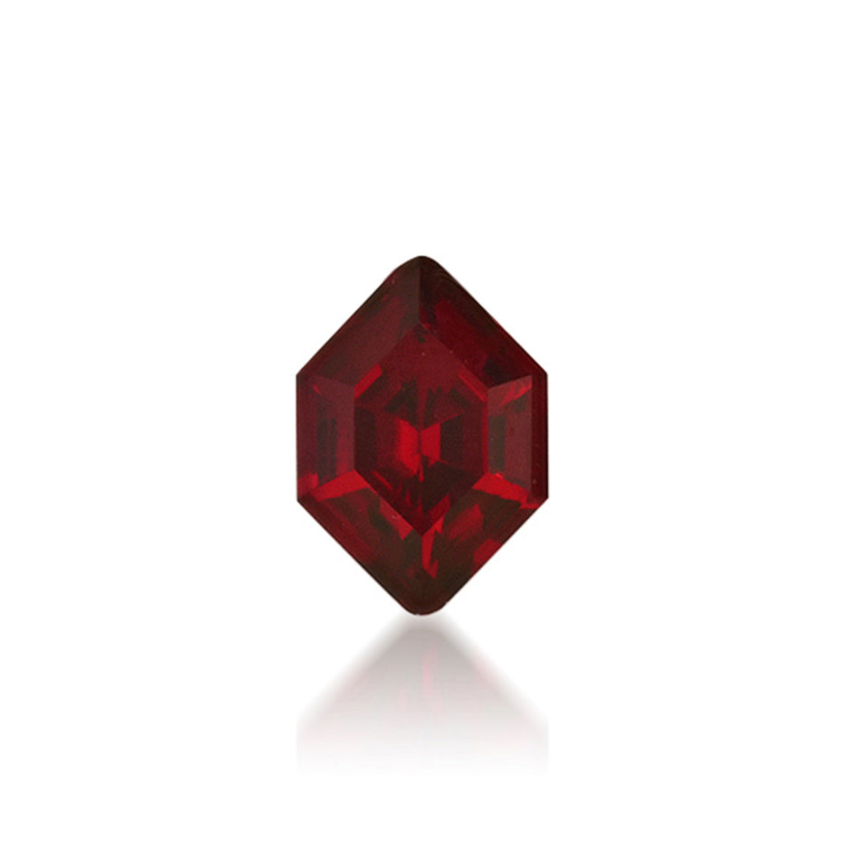 Hex Shape Lab Grown Ruby - 10 x 7mm
