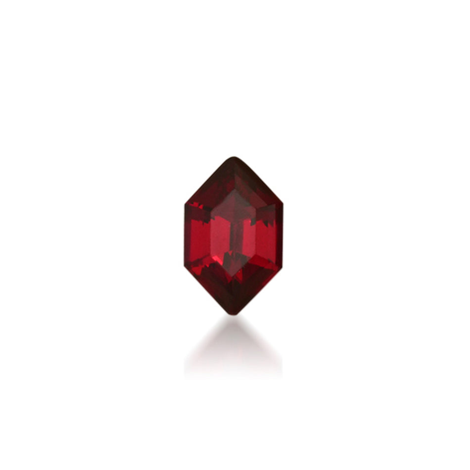 Hex Shape Lab Grown Ruby - 8 x 5mm
