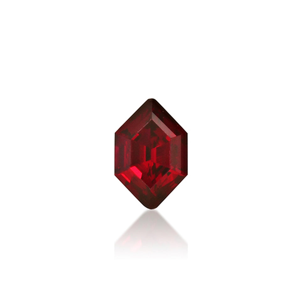 Hex Shape Lab Grown Ruby - 9 x 6mm