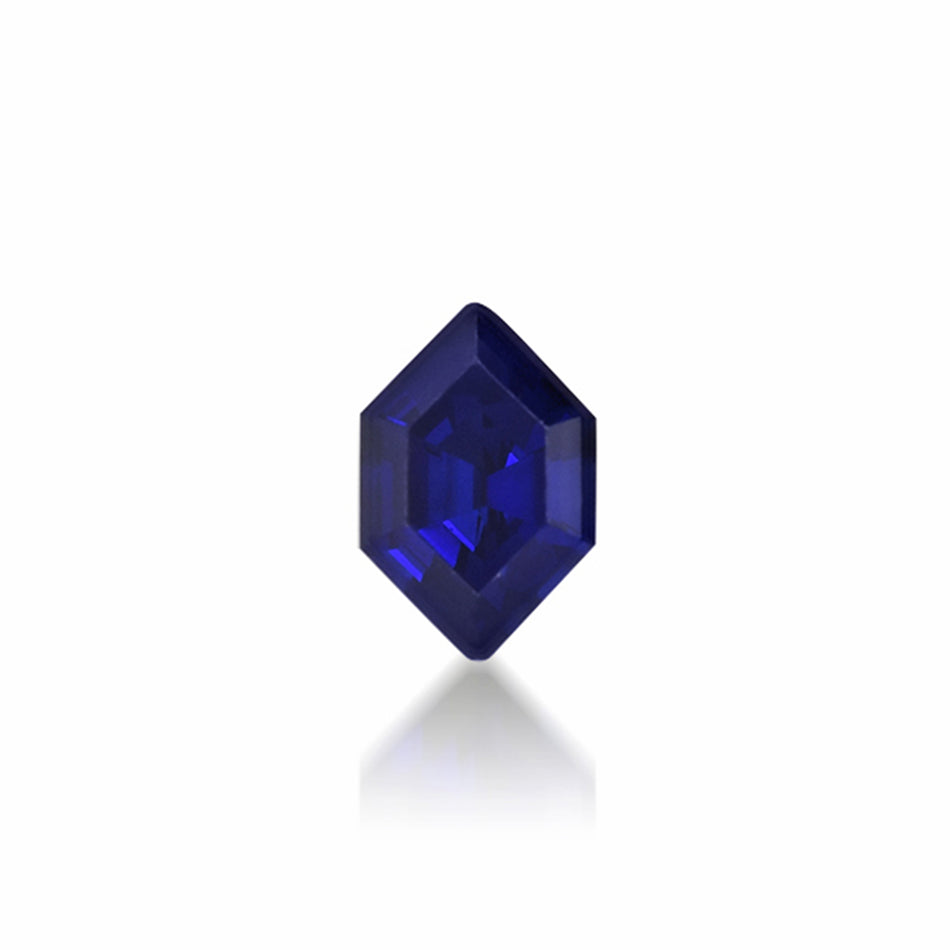 Hex Shape Lab Grown Sapphire - 9 x 6mm