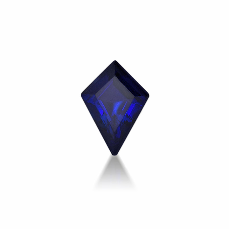 Kite Shape Lab Grown Sapphire - 10 x 7mm